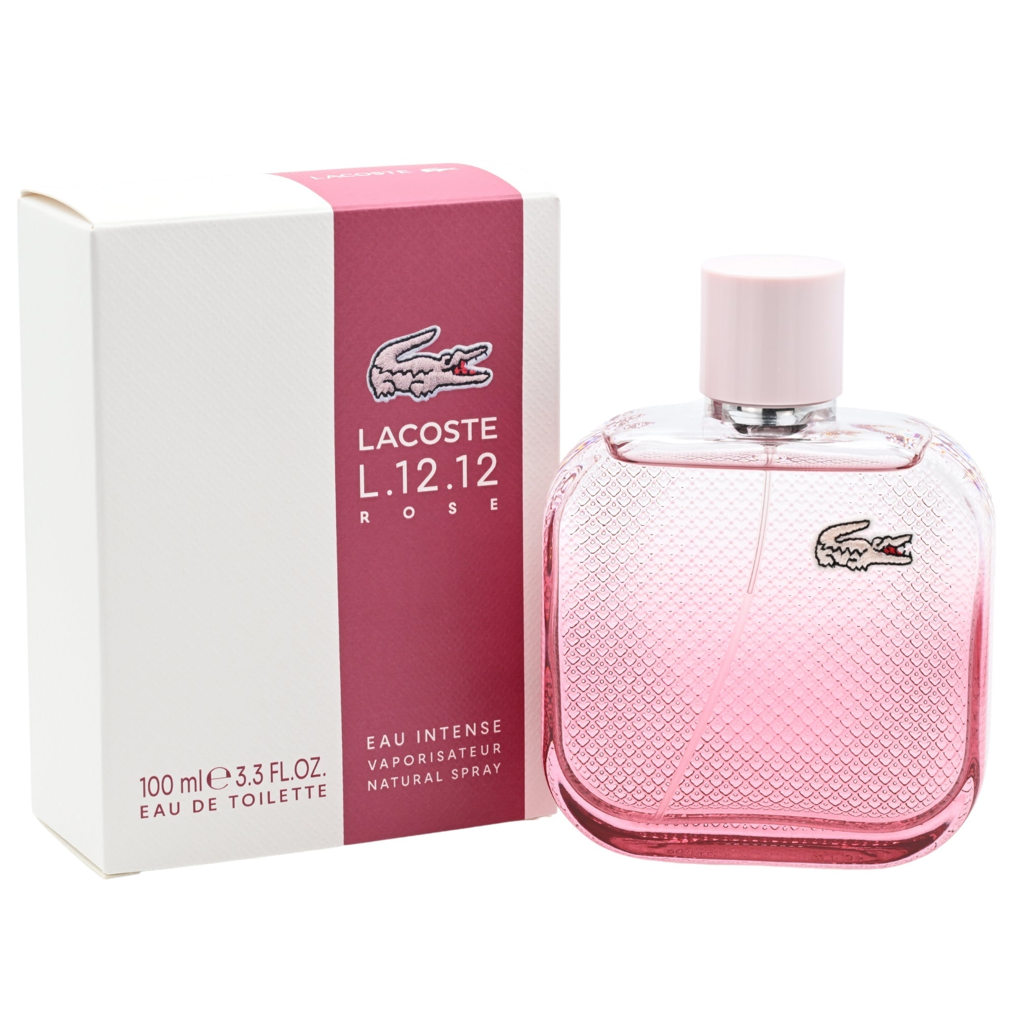 Lacoste L.12.12 Rose Intense 3.3 oz EDT Perfume for Women – Long Lasting Fragrance